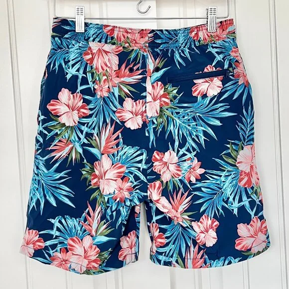 Kirkland Signature Men's Tropical Floral Print Lined Swim Trunks Size Small - Picture 4 of 5